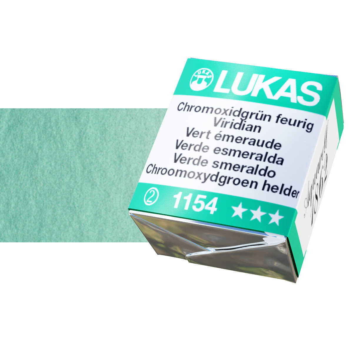 Lukas 1862 Watercolor Viridian Half Pan - (58985)