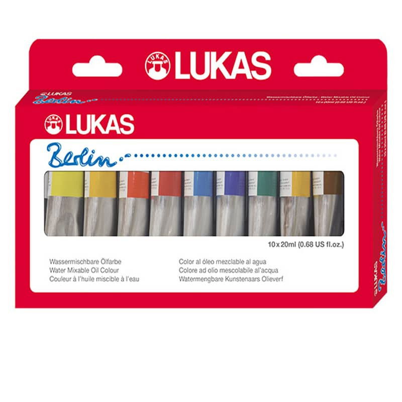 Lukas Berlin Water Mixable Oil Selection Set Ten 20ml Tubes