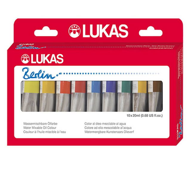 Lukas Berlin Water Mixable Oil Selection Set Ten 20ml Tubes Lukas Berlin Water Mixable Oil Selection Set Ten 20ml Tubes