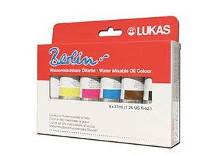 Lukas Berlin Water Mixable Oil Starter Set Six 37ml Tubes
