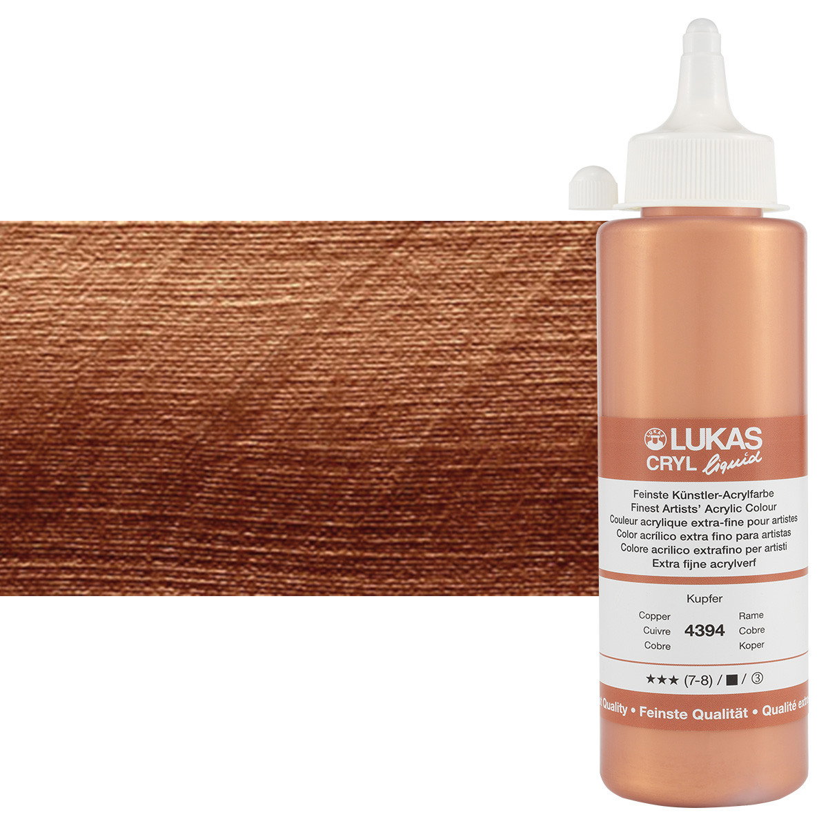 Lukas Cryl Liquid Acrylic Paint Copper 250ml Bottle - (83307)