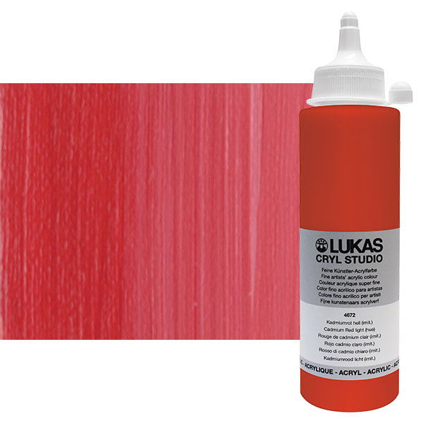 Lukas Cryl Studio Acrylic Paint 250ml Cadmuim Red Light Hue - (83693)
