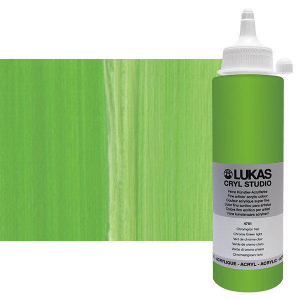 Lukas Cryl Studio Acrylic Paint 250ml Chrome Green Light - (83697)
