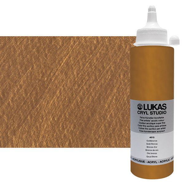 Lukas Cryl Studio Acrylic Paint 250ml Metallic Gold Bronze - (200018392)