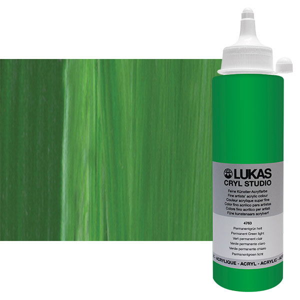 Lukas Cryl Studio Acrylic Paint 250ml Permanent Green Light - (83711)
