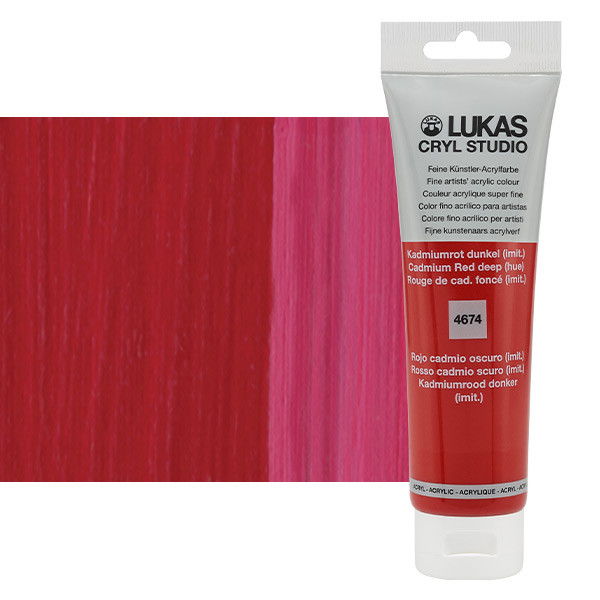 Lukas Cryl Studio Acrylic Paint Cadmium Red Deep Hue 125ml - (200018339)