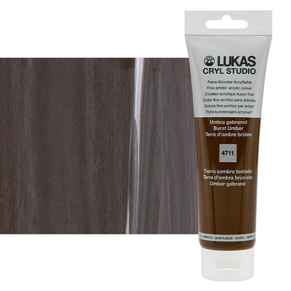 Lukas Cryl Studio Acrylic Paint Burnt Umber 125ml - (200018363) Lukas Cryl Studio Acrylic Paint Burnt Umber 125ml - (200018363)
