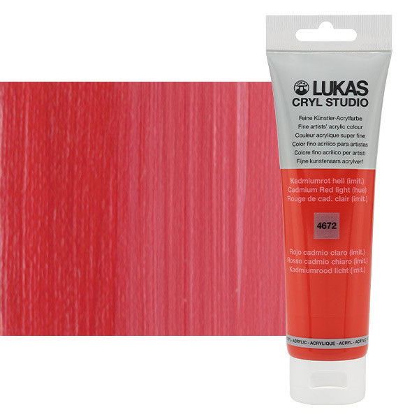 Lukas Cryl Studio Acrylic Paint Cadmium Red Light Hue 125ml - (200018337)
