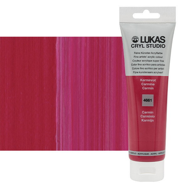 Lukas Cryl Studio Acrylic Paint Carmine 125ml Tube - (200018340)