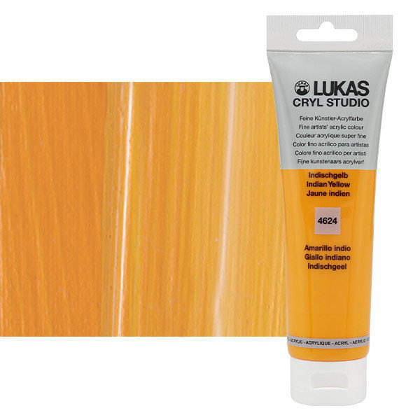 Lukas Cryl Studio Acrylic Paint Indian Yellow 125ml Tube - (200018335)