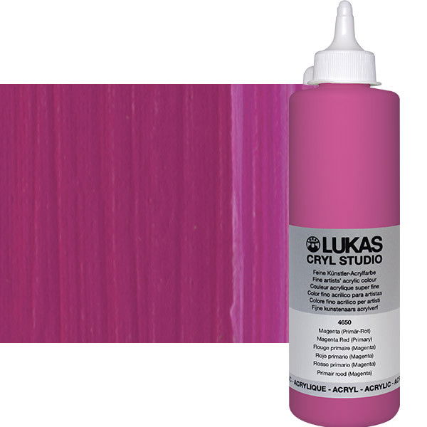 Lukas Cryl Studio Acrylic Paint Magenta Red 500ml Bottle - (58235)