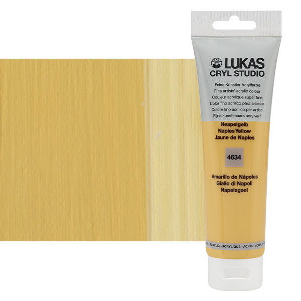 Lukas Cryl Studio Acrylic Paint Naples Yellow 125ml Tube - (200018334)