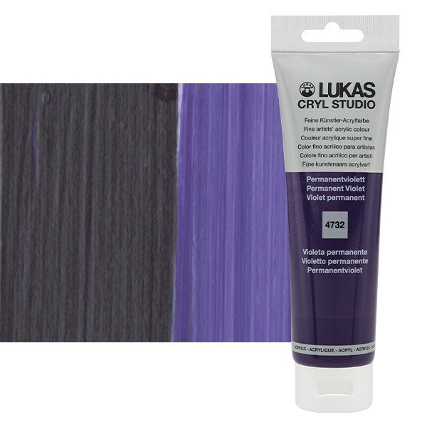 Lukas Cryl Studio Acrylic Paint Permanent Violet 125ml Tube - (200018344)