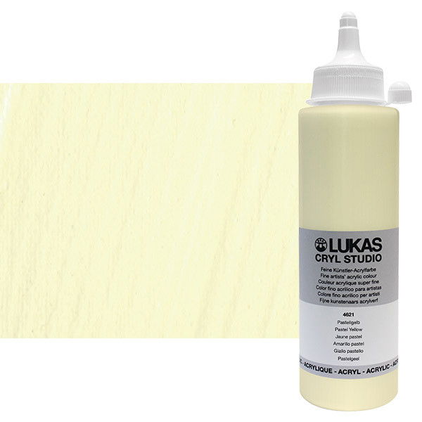Lukas Cryl Studio Acrylic Paint Pastel Yellow 250ml Bottle - (73850)