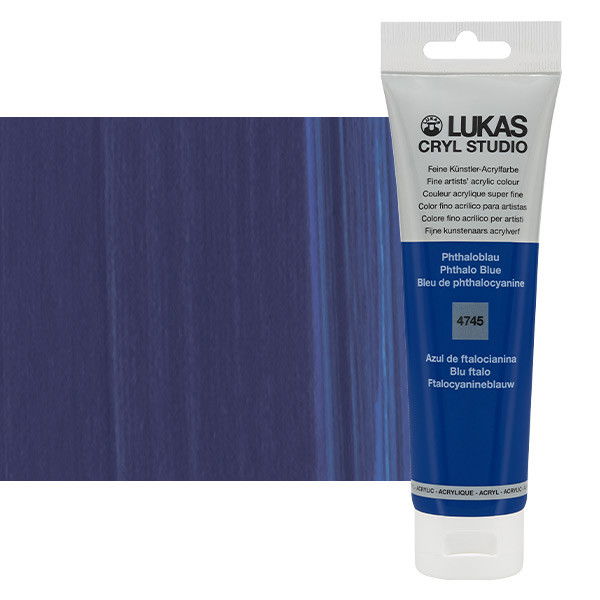 Lukas Cryl Studio Acrylic Paint Phthalo Blue 125ml Tube - (200018349)
