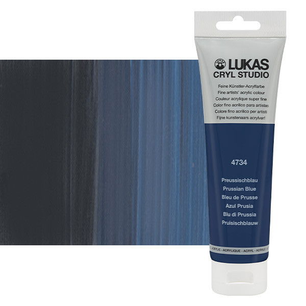 Lukas Cryl Studio Acrylic Paint Prussian Blue 125ml Tube - (200018348)