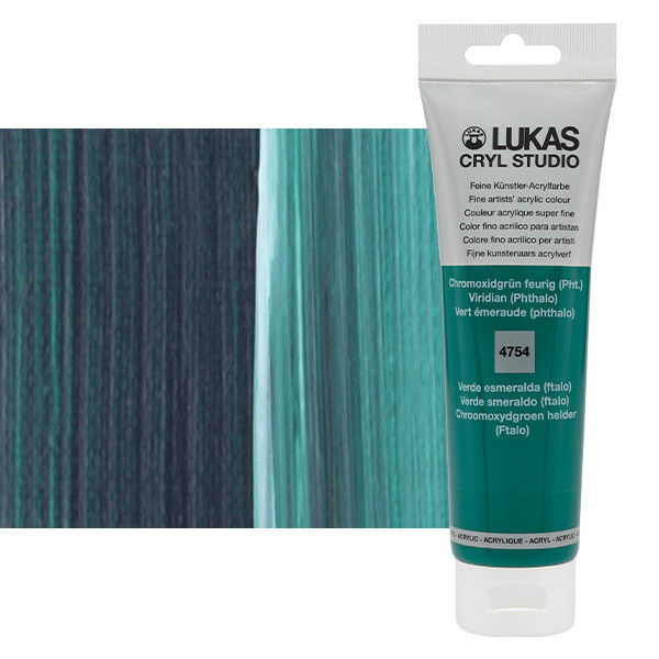Lukas Cryl Studio Acrylic Paint Viridian 125ml Tube - (200018353)