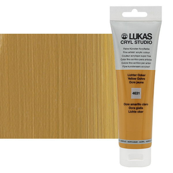 Lukas Cryl Studio Acrylic Paint Yellow Ochre 125ml Tube - (200018359)