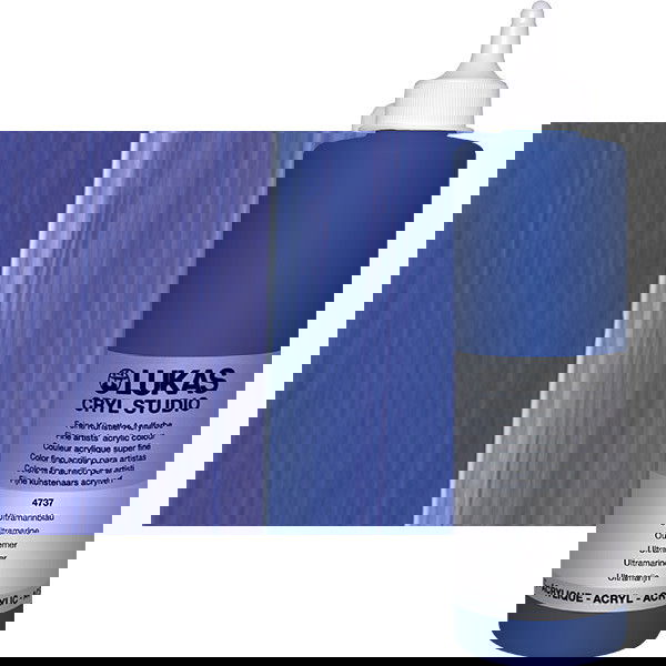 Lukas Cryl Studio Acrylic Paint Ultramarine Blue 500ml Bottle - (58245)