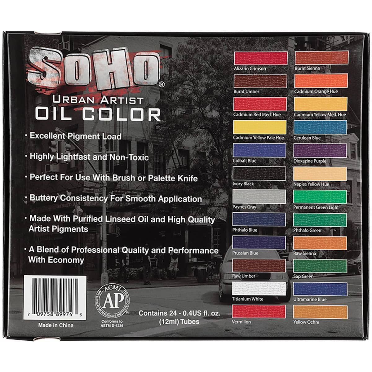 SoHo Urban Artist Oil Value Set of 24