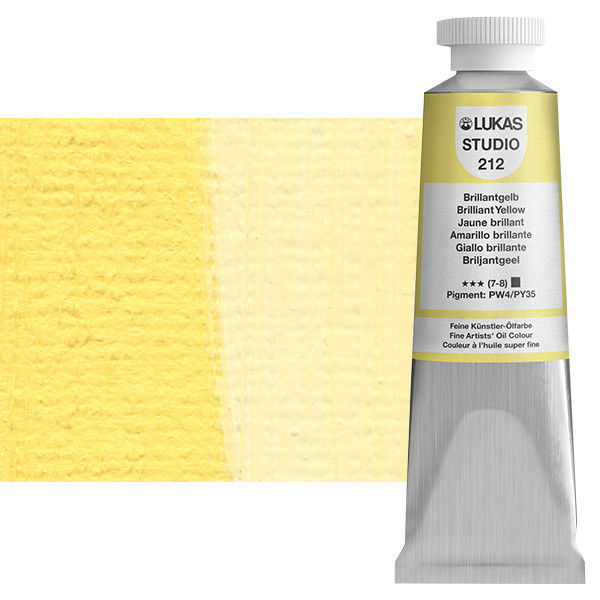 Lukas Studio Oil Color Brilliant Yellow 37ml Tube - (69724)