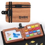 SoHo Watercolor Mini Wooden Travel Pan Set of 15 Metallic Colors