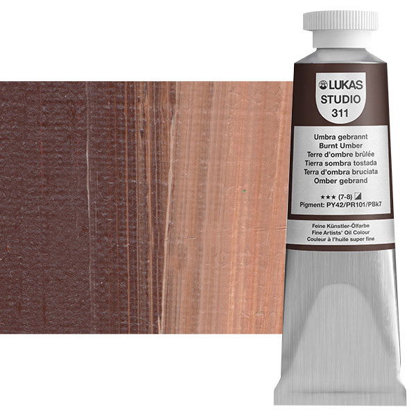 Lukas Studio Oil Color Burnt Umber 37ml Tube - (58327)