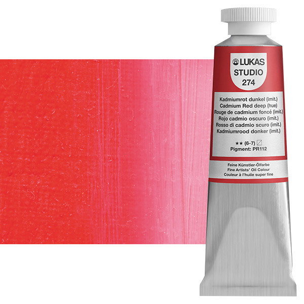 Lukas Studio Oil Color Cadmium Red Light Hue 37ml Tube - (69727)