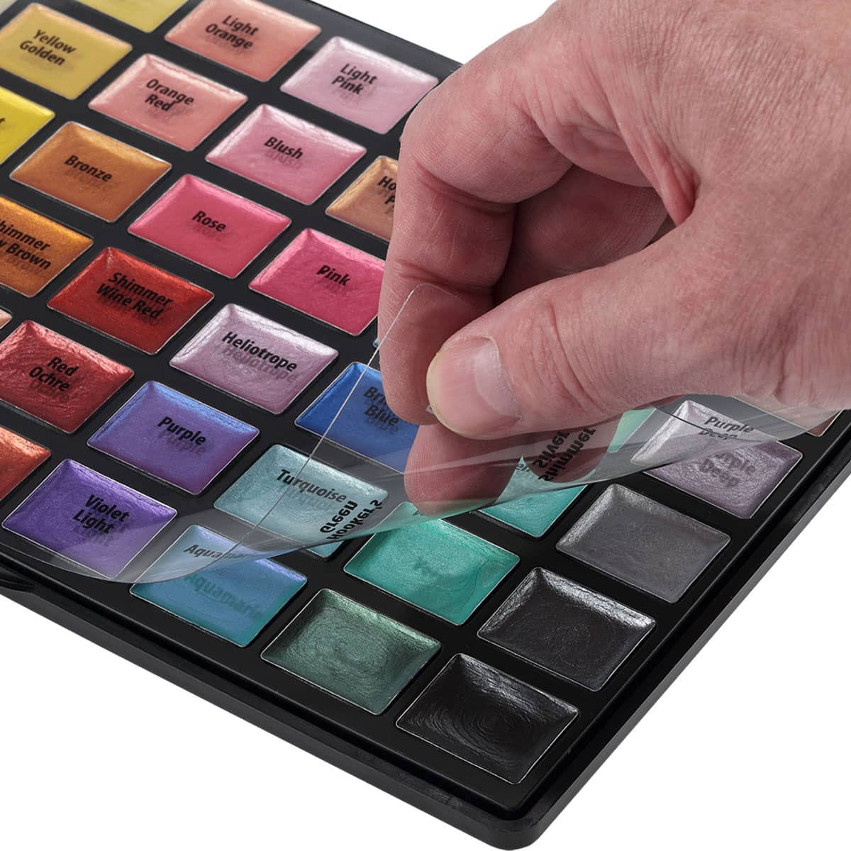 SoHo Watercolor Pan Set of 48 Metallic Colors