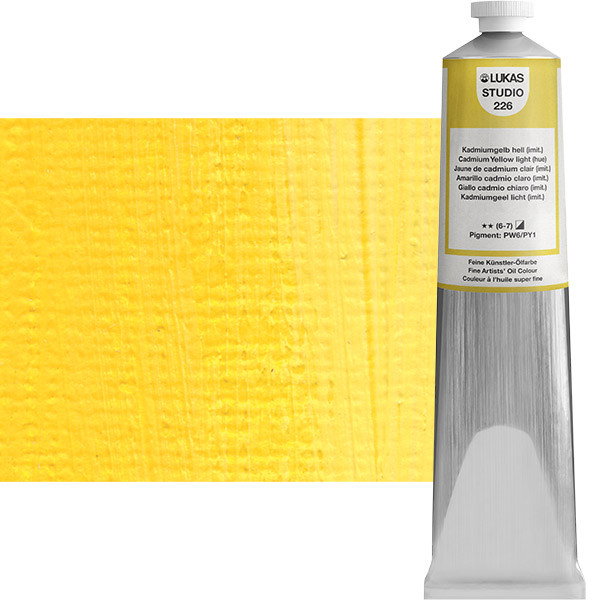 Lukas Studio Oil Color Cadmium Yellow Light Hue 200ml Tube - (69758)