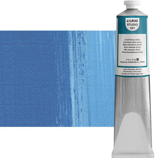 Lukas Studio Oil Color Cerulean Blue Hue 200ml Tube - (69762)
