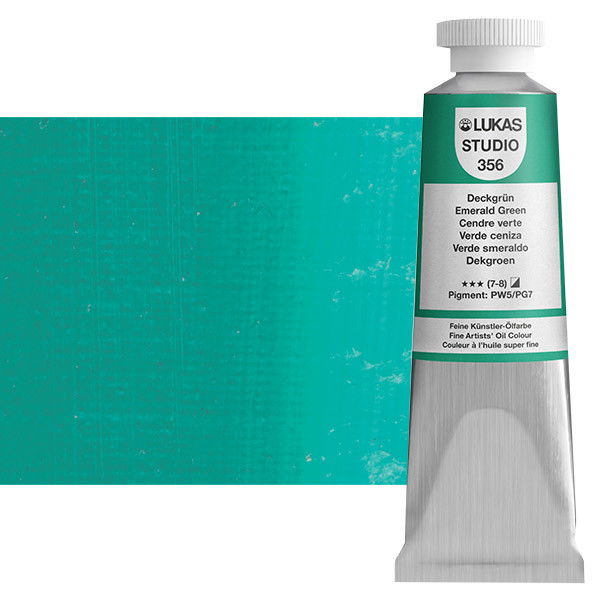 Lukas Studio Oil Color Emerald Green 37ml Tube - (58346)