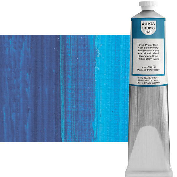 Lukas Studio Oil Color Cyan Primary Blue 200ml Tube - (69765)