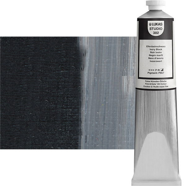 Lukas Studio Oil Color Ivory Black 200ml Tube - (69773)