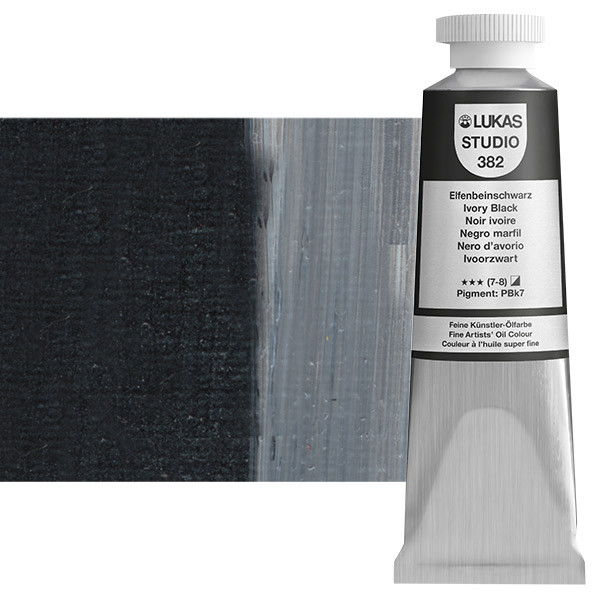 Lukas Studio Oil Color Ivory Black 37ml Tube - (58357)