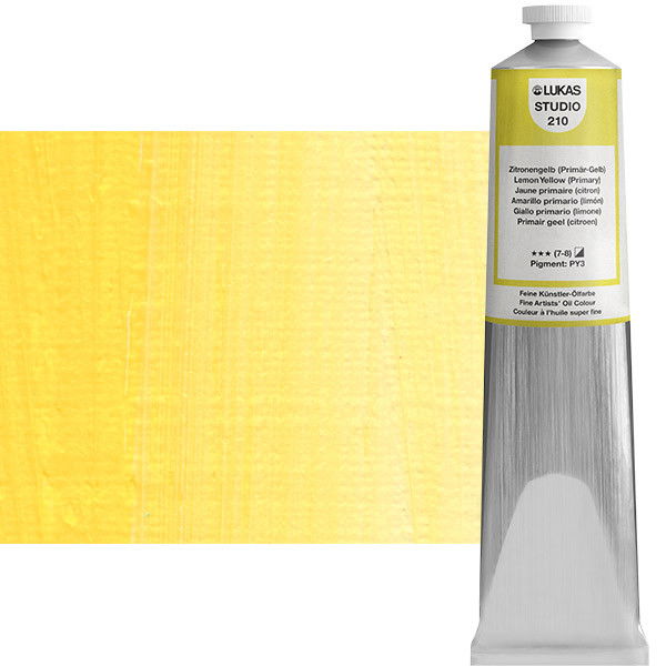 Lukas Studio Oil Color Lemon Yellow Primary 200ml Tube - (69774)