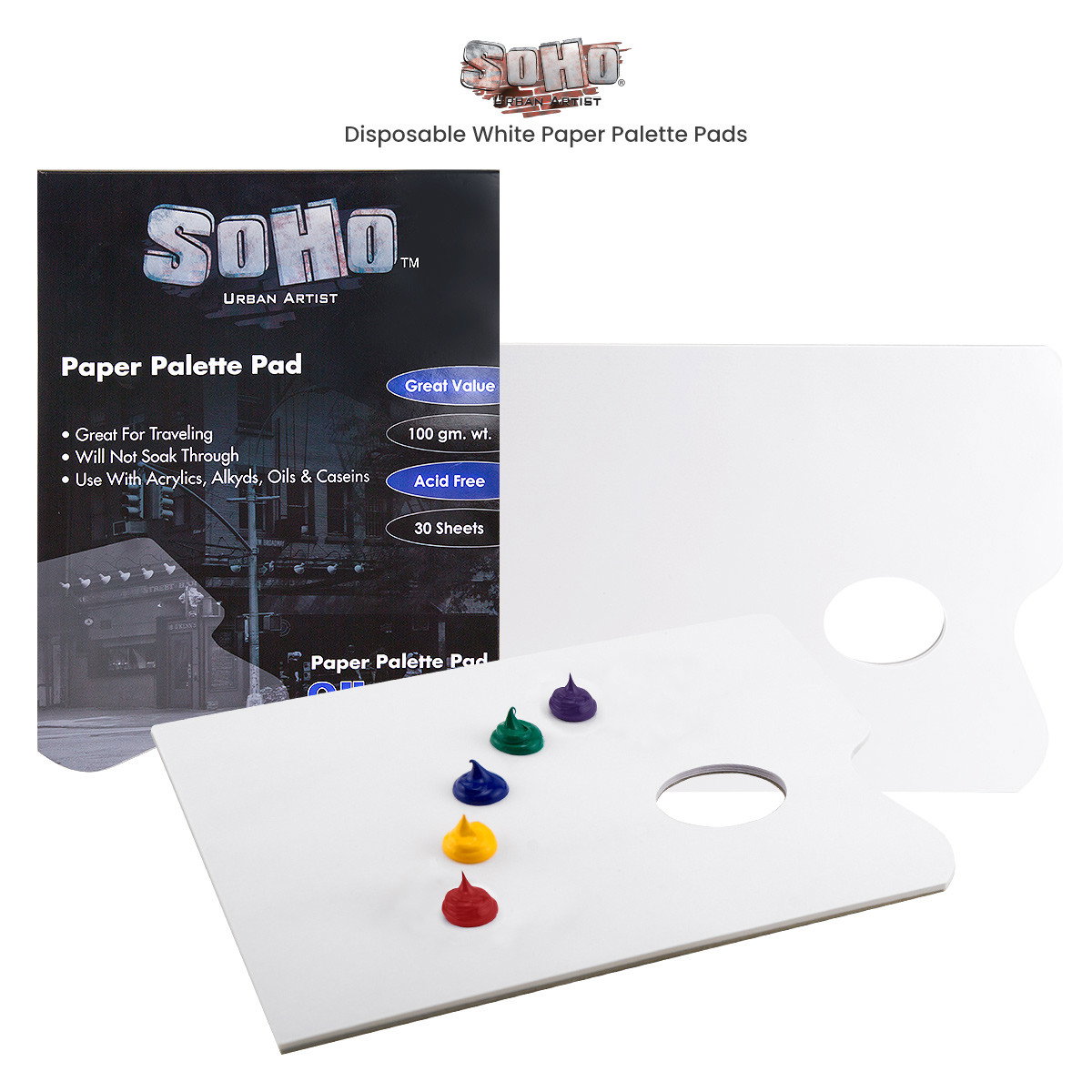SoHo Urban Artist White Paper Palettes