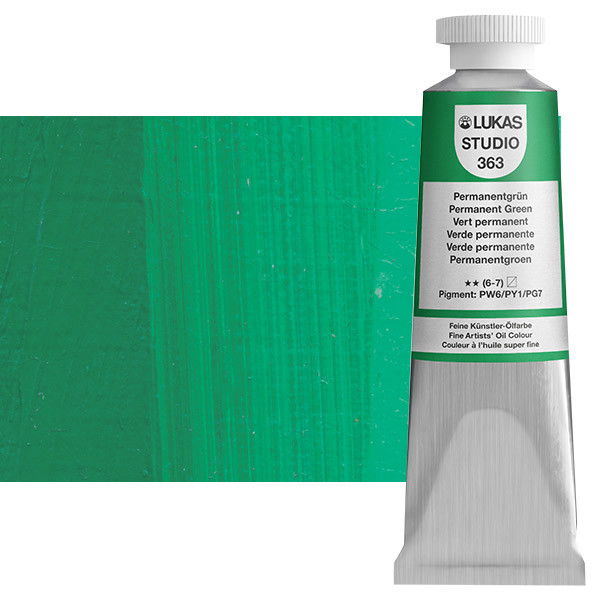 Lukas Studio Oil Color Permanent Green 37ml Tube - (58348)