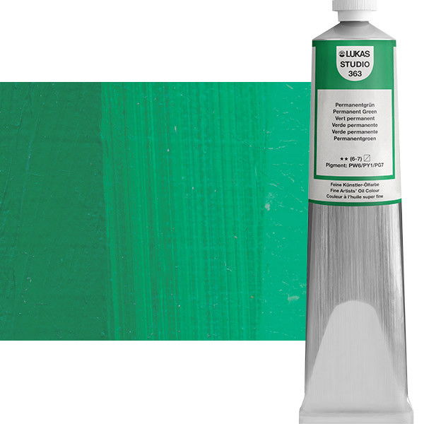 Lukas Studio Oil Color Permanent Green 200ml Tube - (69782)