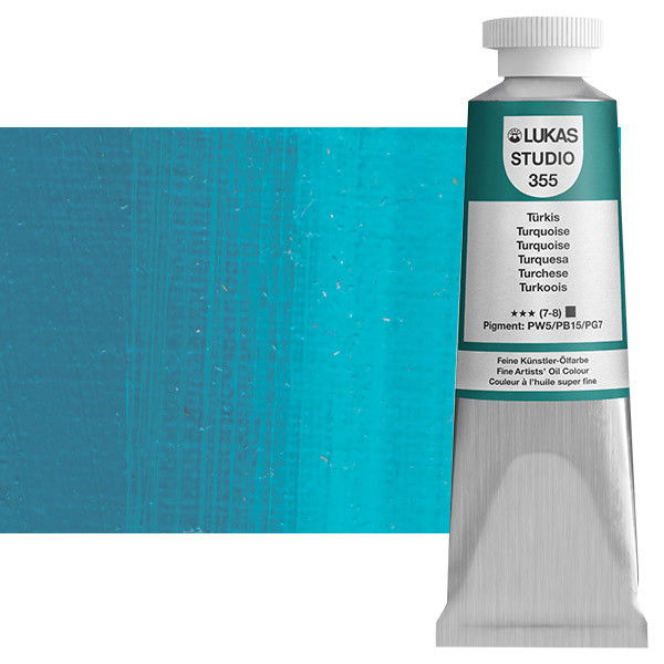 Lukas Studio Oil Color Turquoise 37ml Tube - (69745)