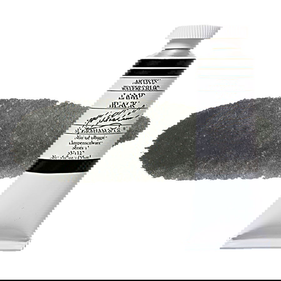 M Graham Watercolor 15ml Tube Lamp Black - (200017944)