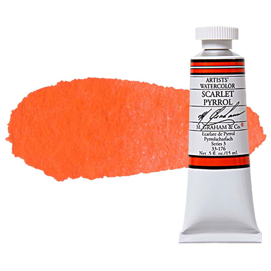 M Graham Watercolor 15ml Tube Scarlet Pyrrole - (200017971)