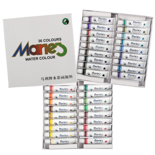 Maries Extra-Fine Watercolor Set of 36 Colors 12ml Tubes - (200035608) Maries Extra-Fine Watercolor Set of 36 Colors 12ml Tubes - (200035608)