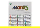 Maries Extra-Fine Watercolor Set of 24 Colors 12 ml Tubes
