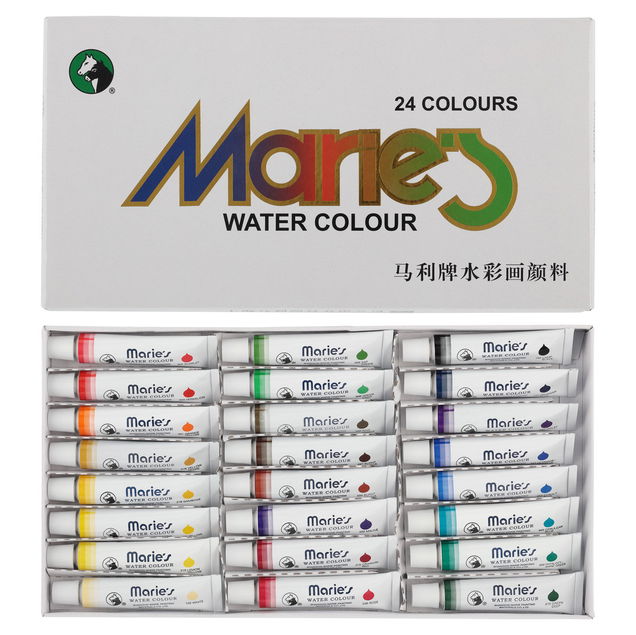 Maries Extra-Fine Watercolor Set of 24 Colors 12ml Tubes - (200035607) Maries Extra-Fine Watercolor Set of 24 Colors 12ml Tubes - (200035607)