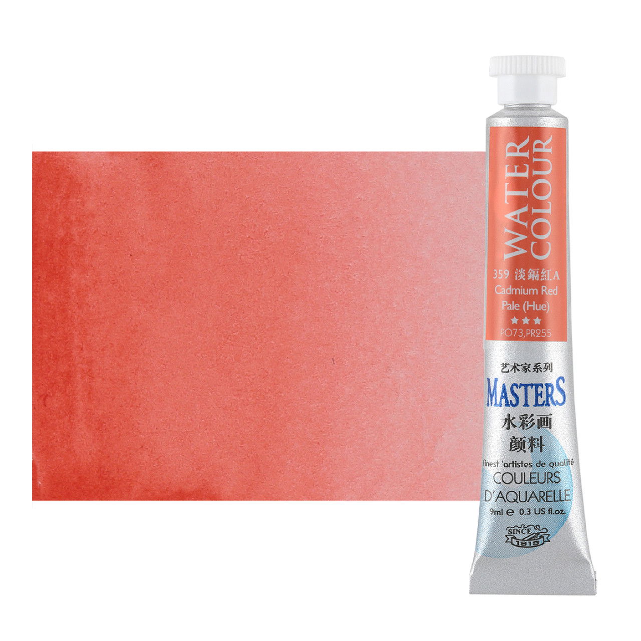 Maries Master Quality Watercolor 9 ml Cadmium Red Pale Hue - (90850)