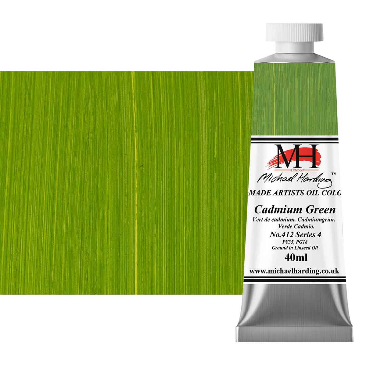 Michael Harding Artists Oil Colour 40ml Tube Cadmium Green - (200043910)