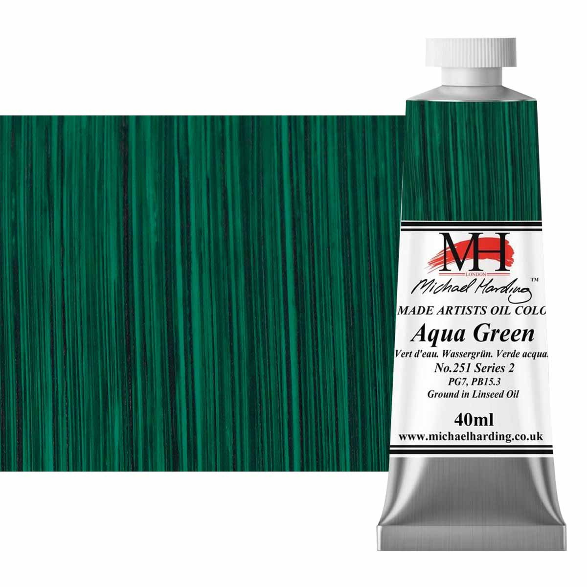 Michael Harding Artists Oil Colour 40ml Tube Aqua Green - (200043904)