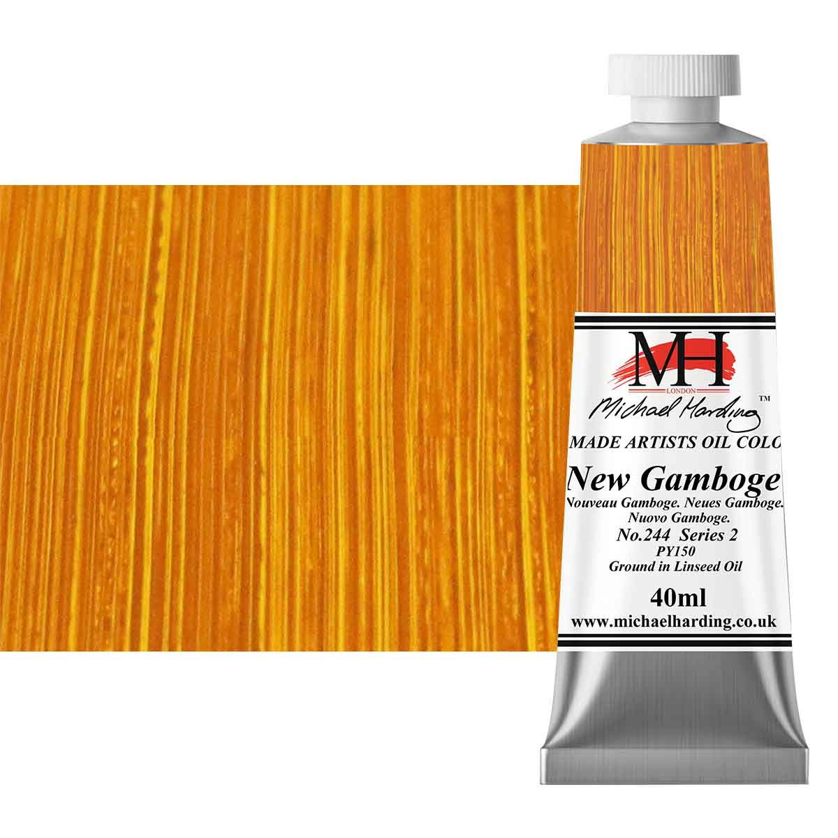 Michael Harding Artists Oil Colour 40ml Tube New Gamboge - (200043920)