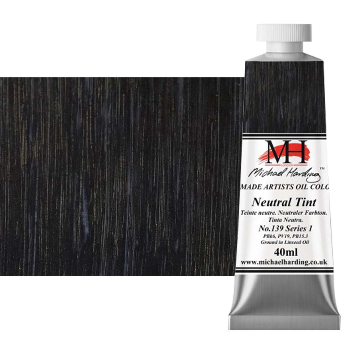 Michael Harding Artists Oil Colour 40ml Tube Neutral Tint - (200043918)
